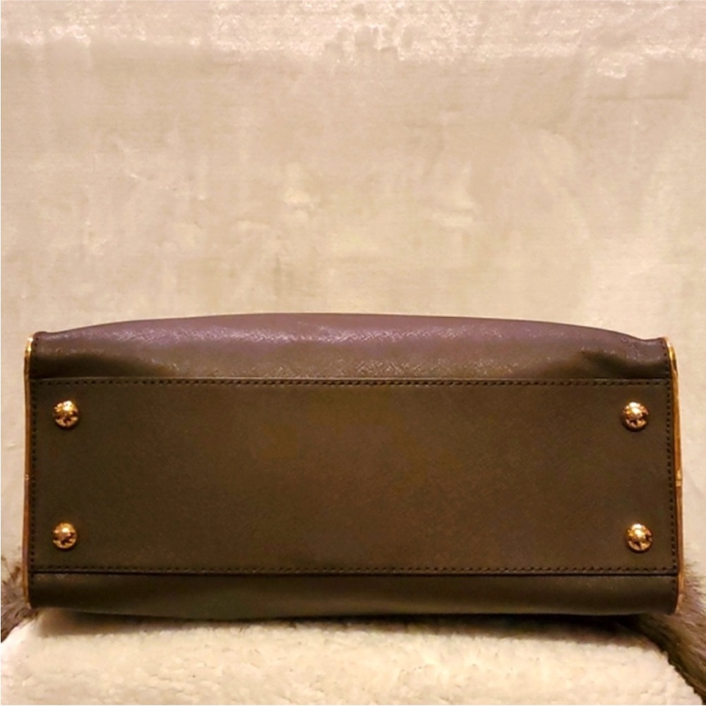 NWT MK BROWN Large Brown Bag w/Gold Trim and Chain Strap-Hamilton Speccio - Picture 10 of 11